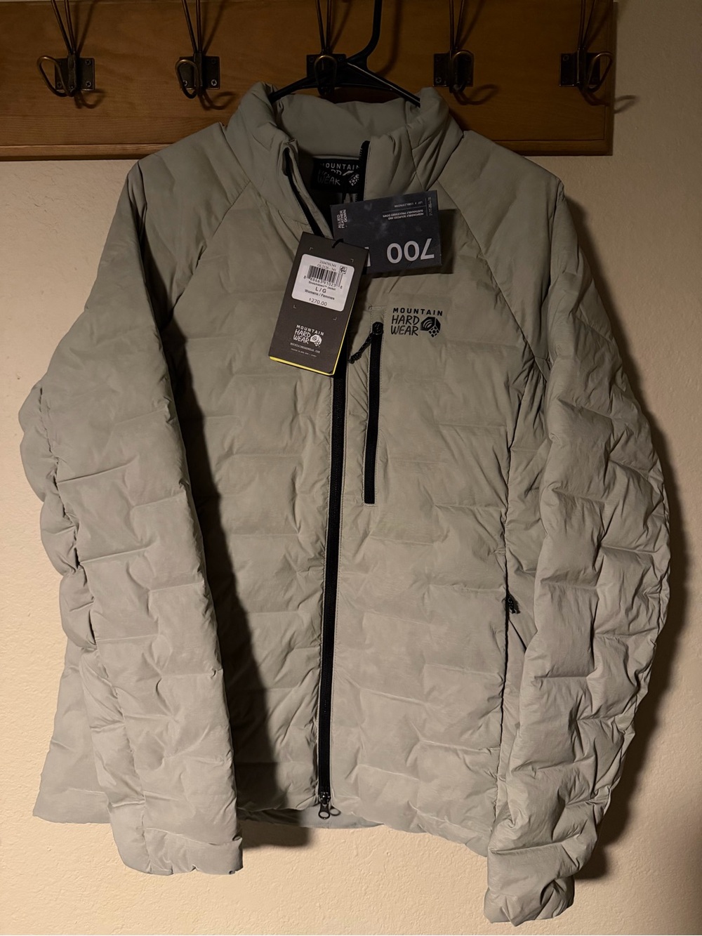 Mountain Hardwear Stretchdown Jacket White Sage Woman’s Size Large NWT